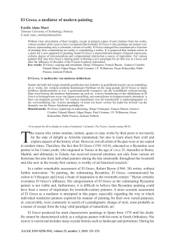 El Greco, a mediator of modern painting