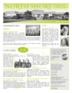 Newsletter March/April 2017 - North Shore Public Library
