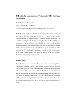 Textures in SiO2-rich lava complexes