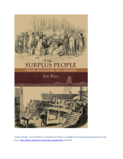 The Surplus People - Provincial Archives