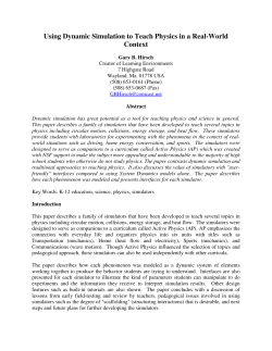 Paper on physics simulators