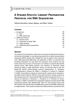A Strand-Specific Library Preparation Protocol for RNA Sequencing