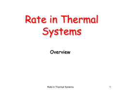 Rate in the Thermal System