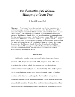 Our Grandmother of the Shawnee: Messages of a