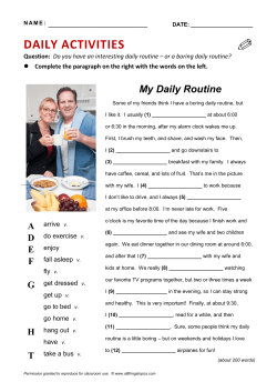 daily activities - All Things Topics