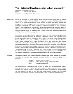 The Historical Development of Urban Informality