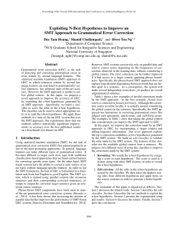 Exploiting N-Best Hypotheses to Improve an SMT Approach