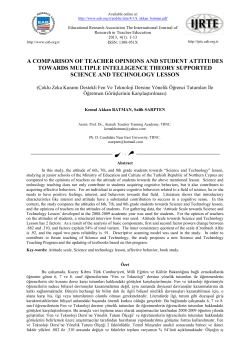 a comparison of teacher opinions and student attitudes towards