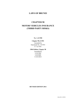 MOTOR VEHICLES INSURANCE (THIRD PARTY RISKS) ACT