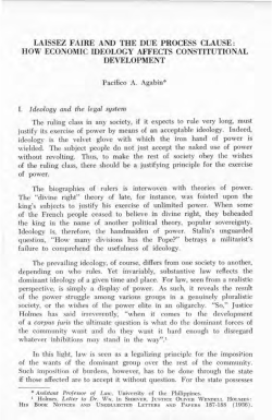 laissez faire and the due process clause