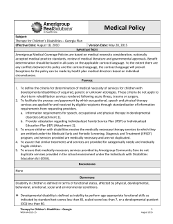 Therapy for Children`s Disabilities