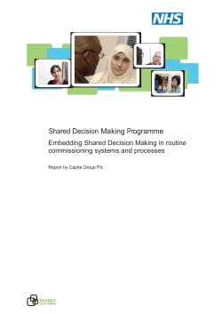 Embedding SDM in commissioning - Final 6-03-12x