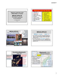 megalopolis - Hunter College, Department of Geography
