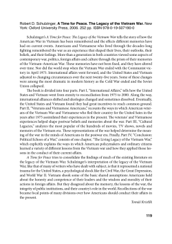 119 Robert D. Schulzinger, A Time for Peace. The Legacy of the