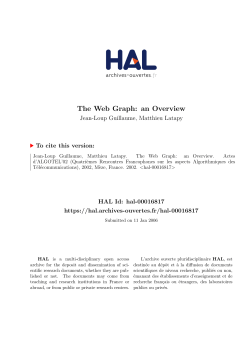 The Web Graph: an Overview - HAL