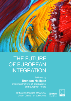 the future of european integration - The Institute of International and