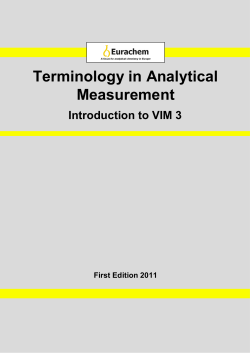 Terminology in Analytical Measurement