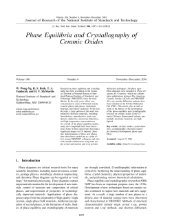 Phase Equilibria and Crystallography of Ceramic