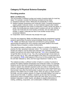 Matter and Molecules