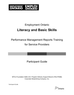 Participant Guide - Ministry of Advanced Education and Skills