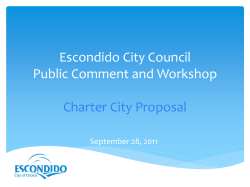 Charter City Public Workshop