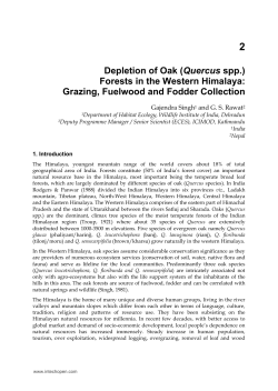 Depletion of Oak (Quercus spp.)