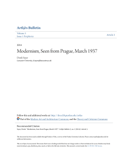 Modernism, Seen from Prague, March 1937 - Purdue e-Pubs