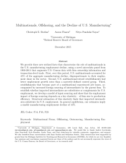 Multinationals, Offshoring, and the Decline of US Manufacturing