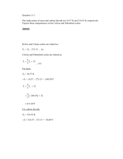 Question 11.1: The triple points of neon and carbon dioxide are