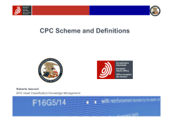 CPC Scheme and Definitions - Cooperative Patent Classification