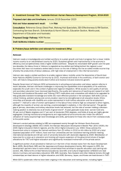 Australia-Vietnam Human Resource Development Program, 2016