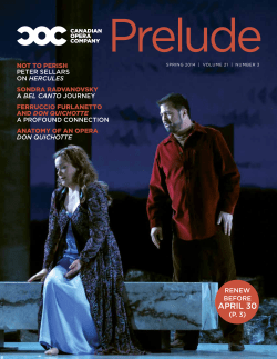 april 30 - Canadian Opera Company