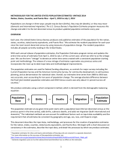 how does the census bureau develop population estimates?