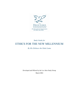 Study Guide Ethics for the New Millennium