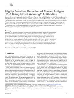 Highly Sensitive Detection of Cancer Antigen 15-3 Using