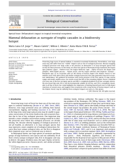 Mammal defaunation as surrogate of trophic cascades - leec