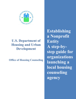 Establishing a Nonprofit Entity: A step-by-step
