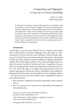 Competition and Oligopoly: A Case of Grocery Retailing