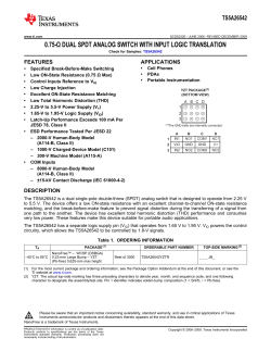 0.75-Ohm Dual SPDT Analog Switch With Input Logic Translation
