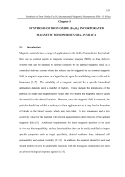 Chapter 5 SYNTHESIS OF IRON OXIDE (Fe2O3