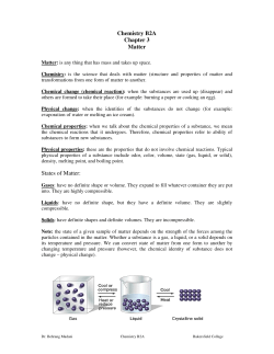 Lecture notes chapter 3