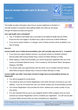 How to access health care in Scotland