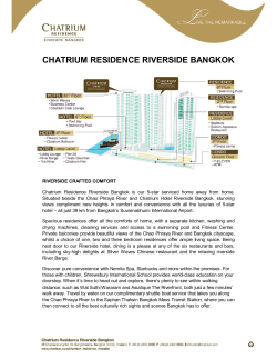 Chatrium Residence Riverside Bangkok Press Kits
