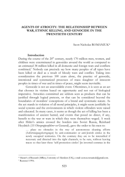 Agents of Atrocity: The Relationship between War, Ethnic