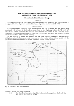 DOG SACRIFICES AMONG THE ALGONKIAN INDIANS