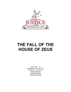 2013 Annual Convention Materials