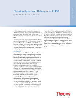Blocking Agent and Detergent in ELISA