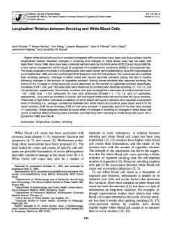 Longitudinal Relation between Smoking and White Blood Cells