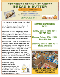 Newsletter Sept 2014 - Tewksbury Community Pantry