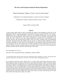 The Euro and European Financial Market Integration